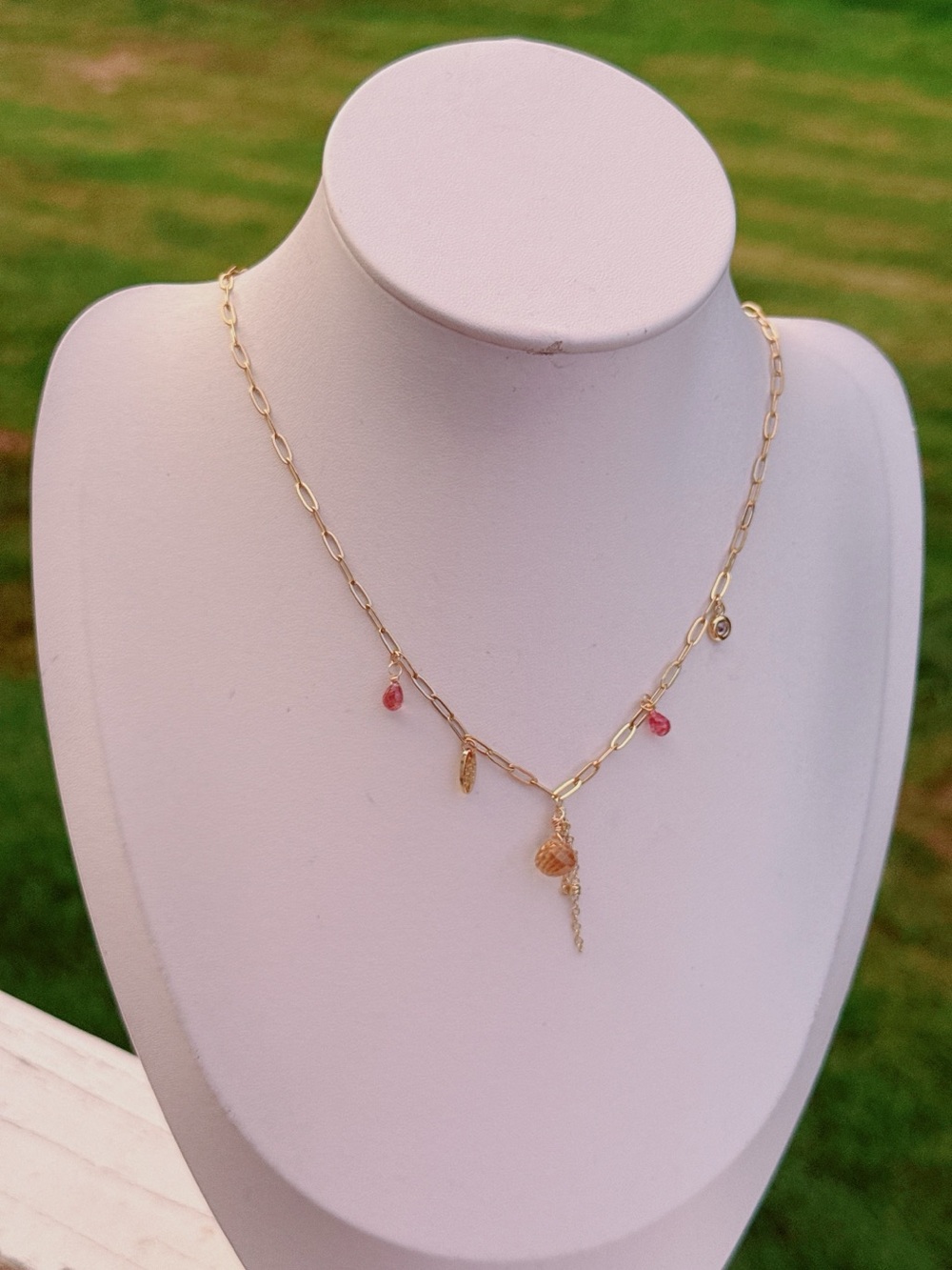 26X486 Handmade Citrine Spinel Stainless Steel Necklace 16+2โ - Picture 6 of 8